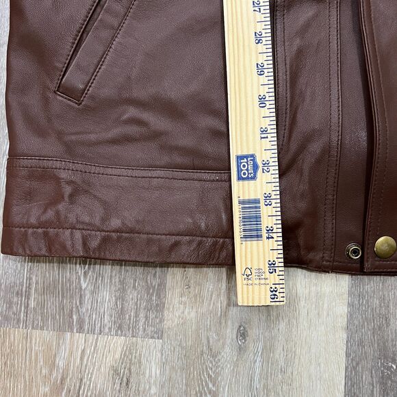 Mill Valley Sheepskin & Leather Co. Mens Brown Leather Zip Double Pocket Jacket - Picture 2 of 7